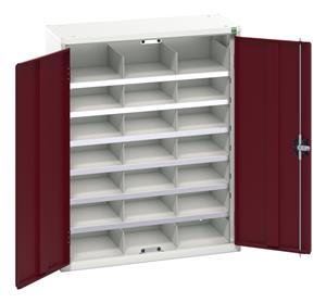 16926402.** Verso compartment cupboard with 21 compartments. WxDxH: 800x350x1000mm. RAL 7035/5010 or selected